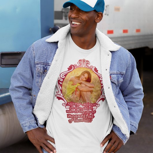 T-shirt Drôle plus belle amie Miroir photo