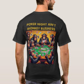 T-shirt Drôle 'Poker Night' Chimp (Dos)