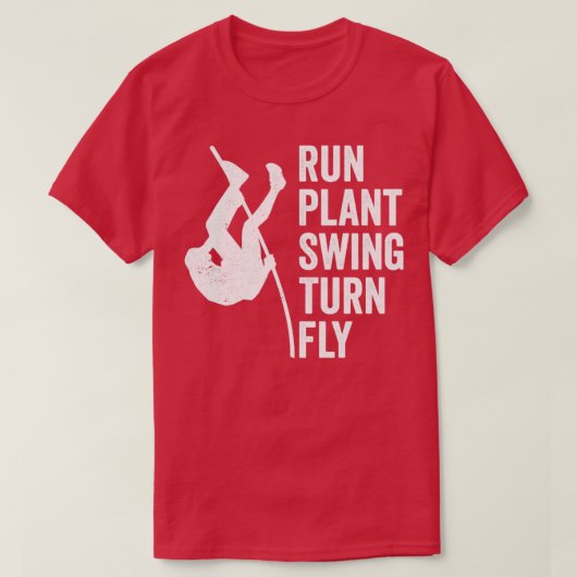 T-shirt Drôle Pole Vault Pole Vaulting Pole Jumping Run Pl (Design devant)