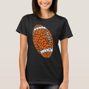 T-shirt Drôle Polka Dot joueur de football international