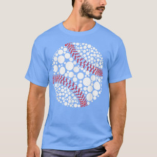 T-shirt Drôle Polka Dot Lover Joueur de baseball Internati