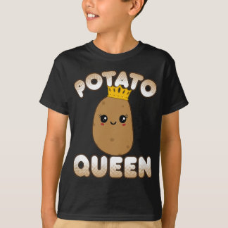 T-shirt Drôle Pomme de terre Cute Kawaii Style Souriant Po