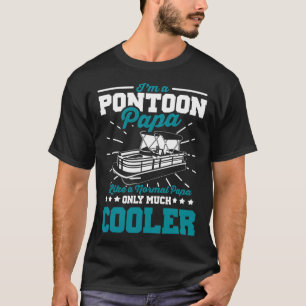 T-shirt Drôle Pontoon Bateau Papa Comme Un Papa Normal Bat