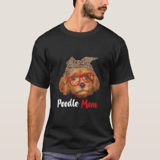 T-shirt Drôle Poodle Maman Cadeau pour Amoureux de les chi