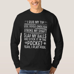 T-shirt Drôle Pool Joueur Billard Pour Hommes Femmes Jeu A