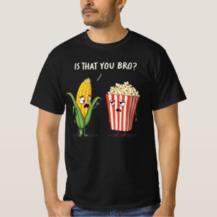 T-shirt Drôle Popcorn Cute Kawaii Style Popped Pop Corn