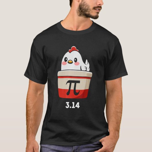T-shirt Drôle Pot de poulet Pi Chemise Jour Pie Math Geek (Devant)