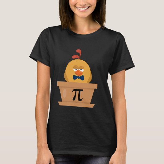 T-shirt Drôle Pot de poulet Pi Chemise Jour Pie Math Geek (Devant)
