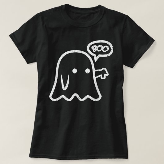 T-shirt Drôle pouces vers le bas Ghost Halloween (Design devant)