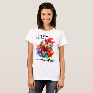 T-shirt Drôle Poulet Dit