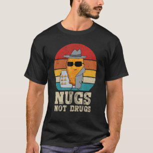 T-shirt Drôle Poulet Nuggets - Nuages pas Drogues Vintage