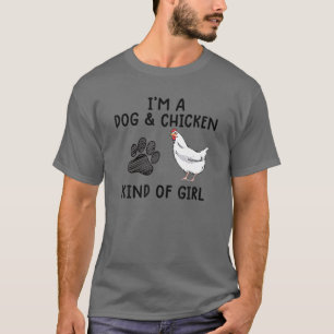 T-shirt Drôle Poulet S Pour Les Femmes Drôle Chien Farme