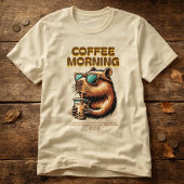 T-shirt drôle pour buveur de café du matin