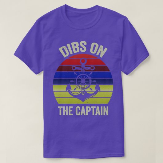 T-shirt Drôle Pour Capitaines Femme Hus Dibs Sur Le Capita (Design devant)