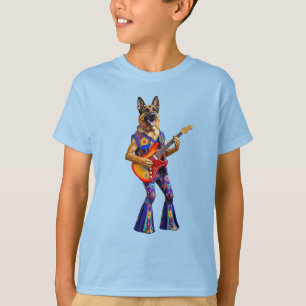 T-shirt drôle pour enfants avec un Berger Allemand