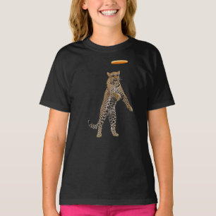 T-shirt drôle pour enfants de golf sur disque Léop