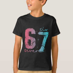 T-shirt drôle pour femmes 6 7 Six Seven