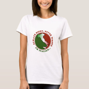 T-shirt drôle pour femmes italiennes têtues