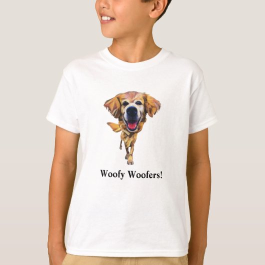 T-shirt drôle pour garçon avec Retriever doré (Devant)