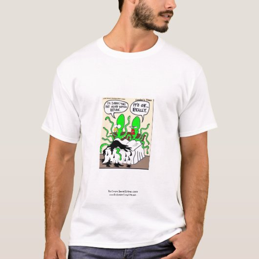 T-shirt drôle pour hommes Calamar Éjaculation prém (Devant)