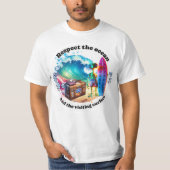 T-shirt drôle pour hommes surfeurs (Devant)