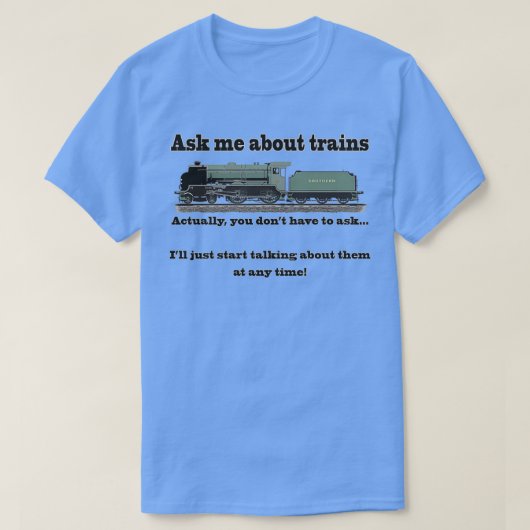 T-shirt Drôle pour les fans de train (Design devant)