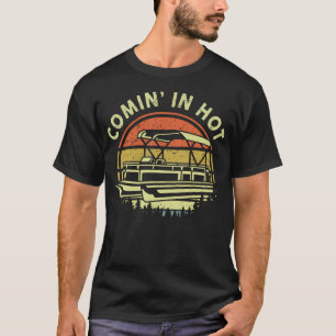 T-shirt drôle pour papa de bateau ponton Arrivée e