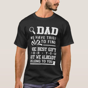 T-shirt Drôle pour papa de la part du fils et de la fille