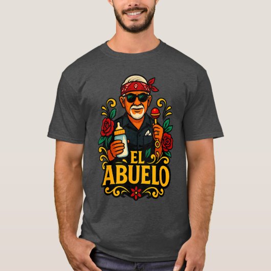 T-shirt drôle pour papy mexicain (Devant)