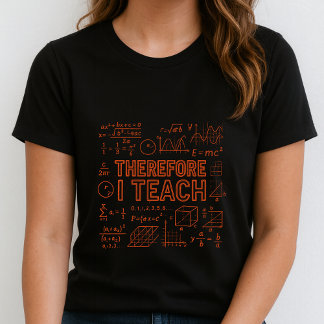 T-shirt drôle pour professeur de mathématiques ; É