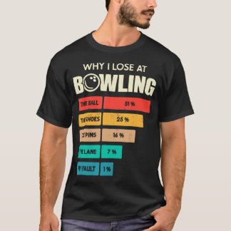 T-shirt Drôle Pourquoi Je Perds Au Bowling Les Quilles La