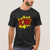 T-shirt drôle Pow noir (Devant)
