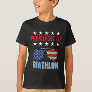 T-shirt Drôle Président De Biathlon Phrase. Biathlon Begin