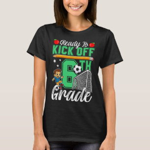 T-shirt Drôle prêt à donner le coup d'envoi du football de