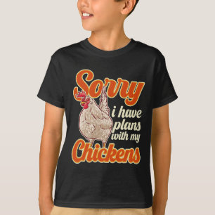 T-shirt Drôle Producteur De Poulet Désolé J'Ai Des Plans A