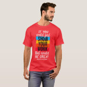 T-shirt drôle Prof de maths Montre ta solution gar (Devant entier)