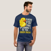 T-shirt Drôle Programmer Débogage de canard en caoutchouc (Devant entier)