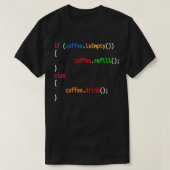 T-shirt Drôle Programmeur Café Cadeau Pour Coders Coffee L (Design devant)