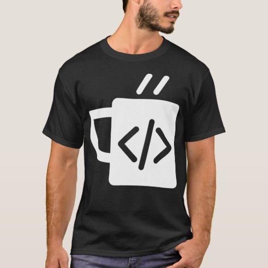 T-shirt Drôle Programmeur développeur de café JavaScript C (Devant)