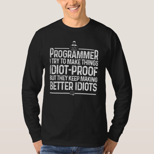 T-shirt Drôle Programmeur Hommes Femmes Ordinateur Coder P (Devant)