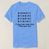 T-shirt Drôle programmeur informatique Binary Code Geek (Design devant)