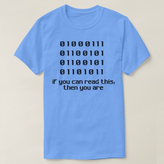 T-shirt Drôle programmeur informatique Binary Code Geek (Design devant)