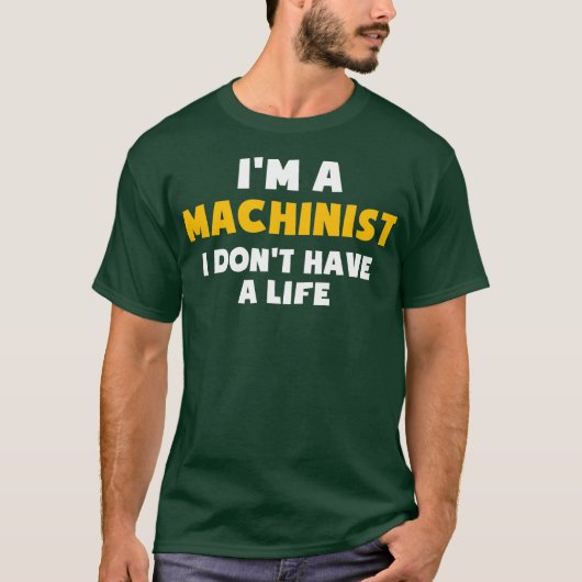 T-shirt Drôle programmeur informatique machiniste CNC (Devant)