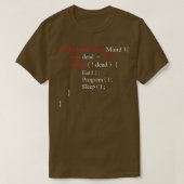 T-shirt Drôle Programmeur Informatique Manger Sleep Code 3 (Design devant)