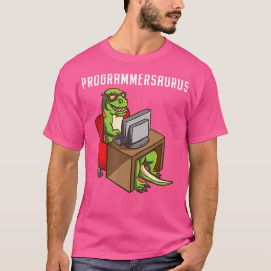 T-shirt Drôle Programmeur T Rex Dinosaur Programmation Cod (Devant)