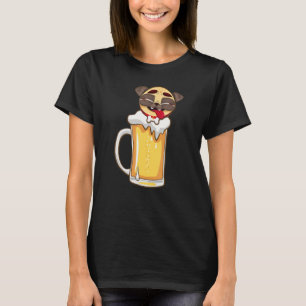 T-shirt Drôle Propriétaire de la bière Chien Carlin Beer P
