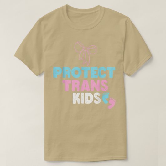 T-shirt Drôle Protéger Trans Enfants Citer LGBT Cool Proté (Design devant)
