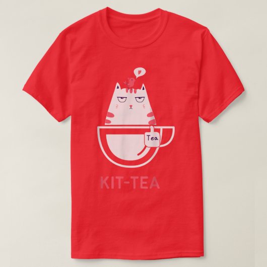 T-shirt Drôle Pun Cute Kitty Cat Kittea (Design devant)