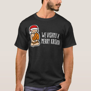 T-shirt Drôle punk de Noël We Vishnu a Merry Krishna Hin