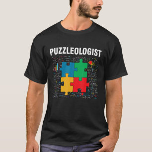T-shirt Drôle Puzzleologist Jigsaw Puzzles Math Lover